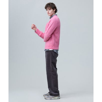 【WEB・一部店舗限定カラーあり】【Shaggy Dog】サドルショルダー クルーネック ニット （グレー系）｜詳細画像