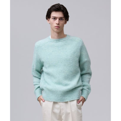 【WEB・一部店舗限定カラーあり】【Shaggy Dog】サドルショルダー クルーネック ニット （グレー系）｜詳細画像