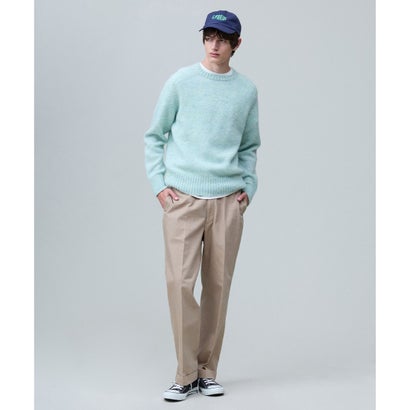 【WEB・一部店舗限定カラーあり】【Shaggy Dog】サドルショルダー クルーネック ニット （ネイビー系）｜詳細画像
