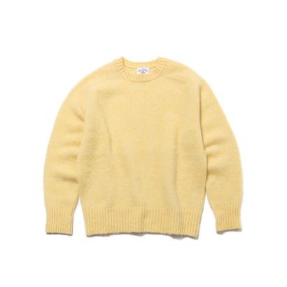 【WEB・一部店舗限定カラーあり】【Shaggy Dog】サドルショルダー クルーネック ニット （イエロー系）｜詳細画像