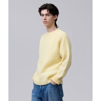 【WEB・一部店舗限定カラーあり】【Shaggy Dog】サドルショルダー クルーネック ニット （イエロー系）｜詳細画像