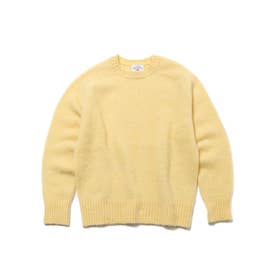 【WEB・一部店舗限定カラーあり】【Shaggy Dog】サドルショルダー クルーネック ニット （イエロー系）