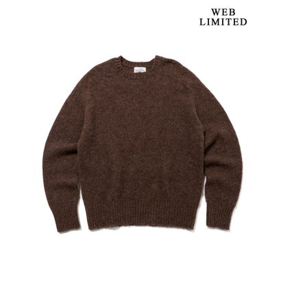 【WEB・一部店舗限定カラーあり】【Shaggy Dog】サドルショルダー クルーネック ニット （ダークブラウン系(WEB・一部店舗限定カラー)）｜詳細画像