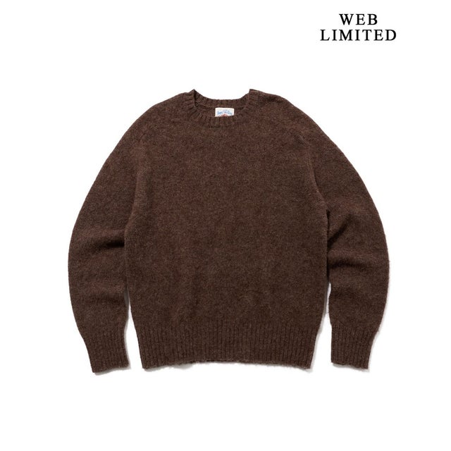 【WEB・一部店舗限定カラーあり】【Shaggy Dog】サドルショルダー クルーネック ニット （ダークブラウン系(WEB・一部店舗限定カラー)）