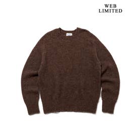 【WEB・一部店舗限定カラーあり】【Shaggy Dog】サドルショルダー クルーネック ニット （ダークブラウン系(WEB・一部店舗限定カラー)）