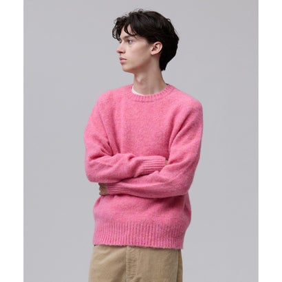 【WEB・一部店舗限定カラーあり】【Shaggy Dog】サドルショルダー クルーネック ニット （パープル系(WEB・一部店舗限定カラー)）｜詳細画像