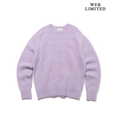 【WEB・一部店舗限定カラーあり】【Shaggy Dog】サドルショルダー クルーネック ニット （パープル系(WEB・一部店舗限定カラー)）｜詳細画像
