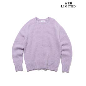 【WEB・一部店舗限定カラーあり】【Shaggy Dog】サドルショルダー クルーネック ニット （パープル系(WEB・一部店舗限定カラー)）
