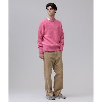 【WEB・一部店舗限定カラーあり】【Shaggy Dog】サドルショルダー クルーネック ニット （サックスブルー系(WEB・一部店舗限定カラー)）｜詳細画像