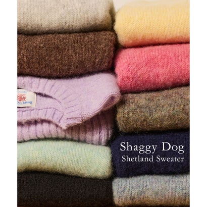 【WEB・一部店舗限定カラーあり】【Shaggy Dog】サドルショルダー クルーネック ニット （サックスブルー系(WEB・一部店舗限定カラー)）｜詳細画像