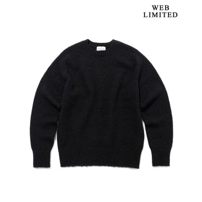 【WEB・一部店舗限定カラーあり】【Shaggy Dog】サドルショルダー クルーネック ニット （ブラック系(WEB・一部店舗限定カラー)）｜詳細画像