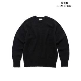 【WEB・一部店舗限定カラーあり】【Shaggy Dog】サドルショルダー クルーネック ニット （ブラック系(WEB・一部店舗限定カラー)）