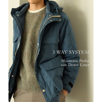 J.PRESS MEN 【3Way System】ダウンライナー付マウンテンパーカー （ブルー系）｜詳細画像