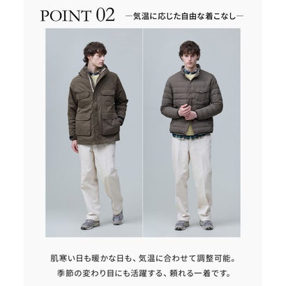 J.PRESS MEN 【3Way System】ダウンライナー付マウンテンパーカー （カーキ系）｜詳細画像