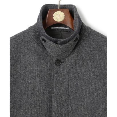 J.PRESS MEN 【WEB・一部店舗限定】ダブルフェイス ウールカシミヤビーバー ステンカラーコート （グレー系）｜詳細画像