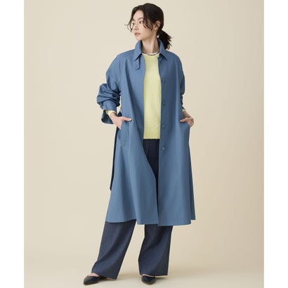 自由区 S 【春の必需品・オンオフ使える】コットンナイロンバルカラー コート （ベージュ）｜詳細画像
