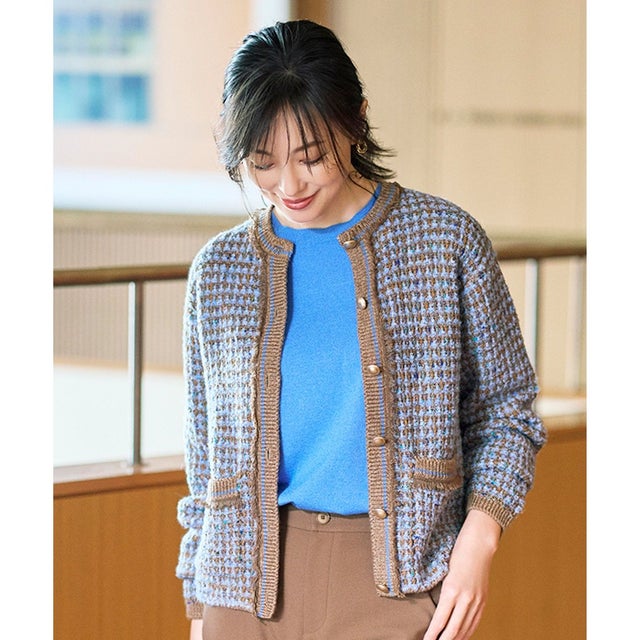 【定番・人気素材・JIYUKU STAFF SELECT COLOR】レーヨンストレッチアソート ニット （ブルーラメ）