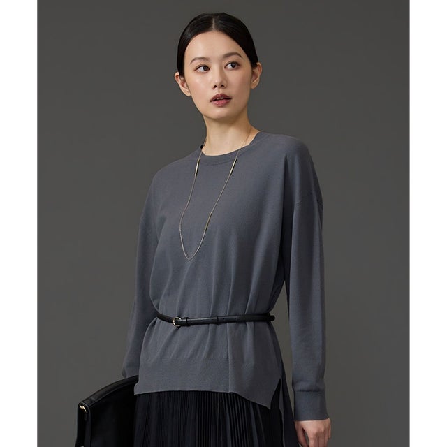 【定番・人気素材・JIYUKU STAFF SELECT COLOR】レーヨンストレッチアソート ニット （［WEB・新宿高島屋限定］グレー）