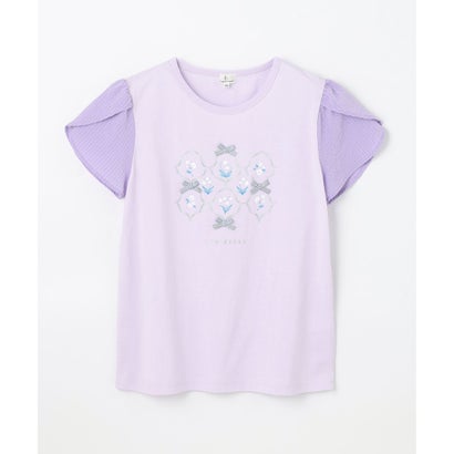 組曲 KIDS 【150-160cm】スズランプリント Tシャツ （オフホワイト）｜詳細画像