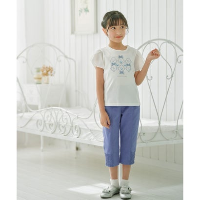組曲 KIDS 【150-160cm】スズランプリント Tシャツ （オフホワイト）｜詳細画像