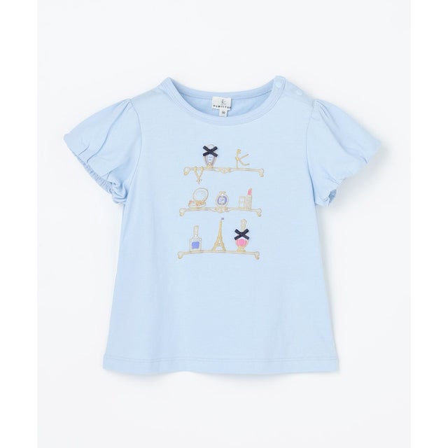 【80-100cm】 コスメティックTシャツ （サックスブルー）