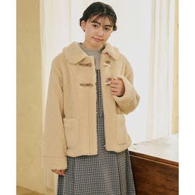 【150-170cm】 ダッフルボアコート （ベージュ）
