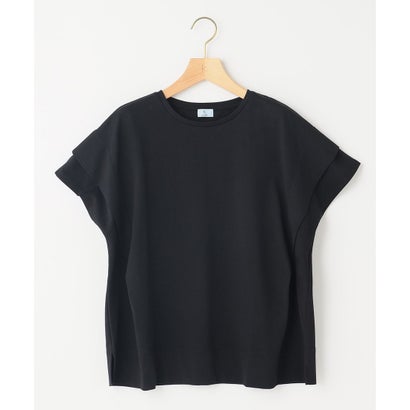 組曲 S GIZAコットンドルマンスリーブ Tシャツ （ネイビー×オフ系2）｜詳細画像