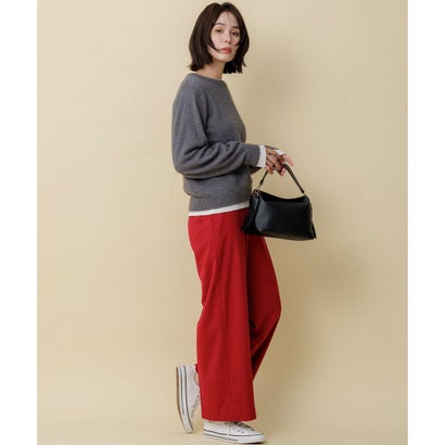組曲 S きらめきファー 襟付きニット （ペッパー系）｜詳細画像