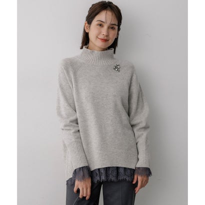 組曲 S 【WEB&一部店舗限定】ウールカシミヤミックス ロールネックニット （シルバーグレー系）｜詳細画像