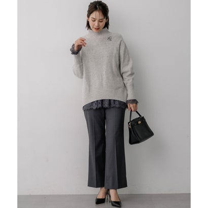 組曲 S 【WEB&一部店舗限定】ウールカシミヤミックス ロールネックニット （シルバーグレー系）｜詳細画像
