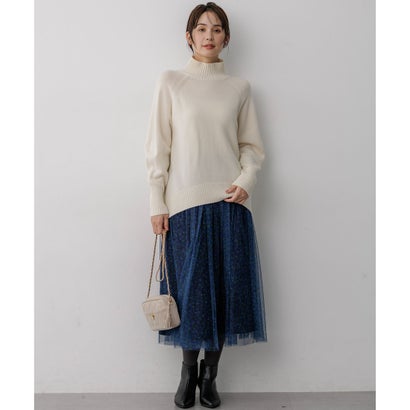 組曲 S 【WEB&一部店舗限定】ウールカシミヤミックス ロールネックニット （ミッドナイトネイビー系）｜詳細画像