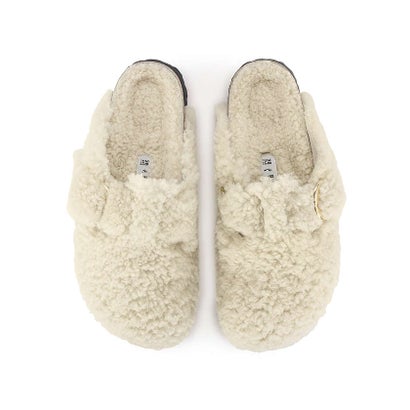 オゥ バニスター Au BANNISTER ●BIRKENSTOCK BOSTON TEDDY　ファーサンダル （ブラック）｜詳細画像