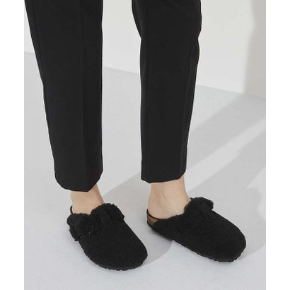 オゥ バニスター Au BANNISTER ●BIRKENSTOCK BOSTON TEDDY　ファーサンダル （アイボリー）｜詳細画像