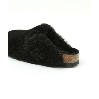 オゥ バニスター Au BANNISTER ●BIRKENSTOCK BOSTON TEDDY　ファーサンダル （アイボリー）｜詳細画像