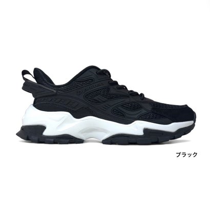 メッシュ×レザーコンビ厚底スニーカー （シルバー）｜詳細画像