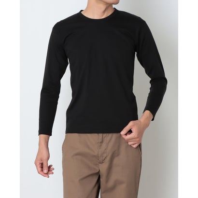 アクアチタン加工 長袖 丸首 Tシャツ 【返品不可商品】 （ブラック）｜詳細画像