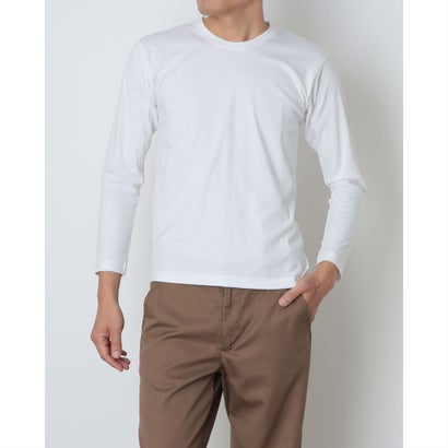 アクアチタン加工 長袖 丸首 Tシャツ 【返品不可商品】 （ホワイト）｜詳細画像