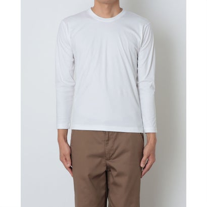 アクアチタン加工 長袖 丸首 Tシャツ 【返品不可商品】 （ホワイト）｜詳細画像
