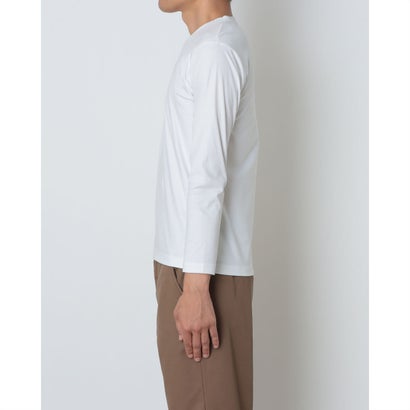 アクアチタン加工 長袖 丸首 Tシャツ 【返品不可商品】 （ホワイト）｜詳細画像