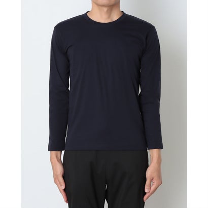 アクアチタン加工 長袖 丸首 Tシャツ 【返品不可商品】 （ネイビー）｜詳細画像