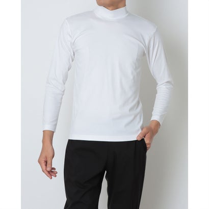 アクアチタン加工 長袖 ハイネック Tシャツ 【返品不可商品】 （ホワイト）｜詳細画像