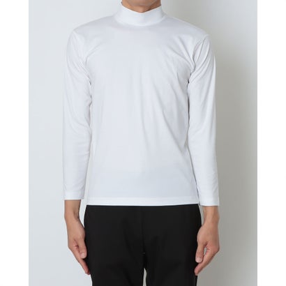 アクアチタン加工 長袖 ハイネック Tシャツ 【返品不可商品】 （ホワイト）｜詳細画像