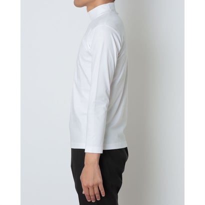 アクアチタン加工 長袖 ハイネック Tシャツ 【返品不可商品】 （ホワイト）｜詳細画像