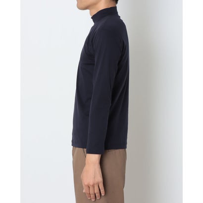 アクアチタン加工 長袖 ハイネック Tシャツ 【返品不可商品】 （ネイビー）｜詳細画像