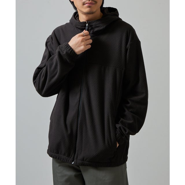 23315/M S TEXTURED FLEECE HOODY （ブラック）