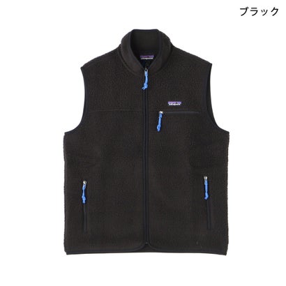 フリースベスト メンズ・レトロ・パイル VEST 22822 （ブラック(BLK)）｜詳細画像