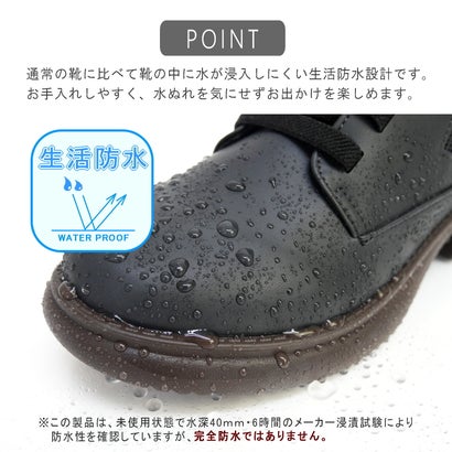 ショートブーツ レディース 歩きやすい 軽量 ローヒール レースアップ ゴム紐 幅広 4E 生活防水 暖かい 防滑 サイドゴム （ローズ）｜詳細画像