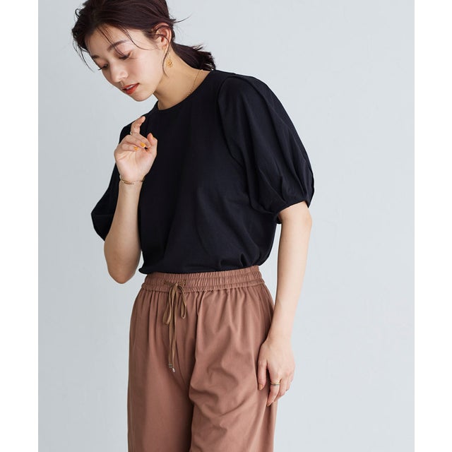パフスリーブTシャツ （ブラック）
