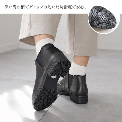[ポインター]本革サイドゴアブーツ レディース PO-B5164 （ダークブラウン）｜詳細画像