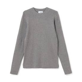 【リンク】フワもちっとリブニット （トップ グレー）